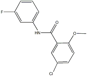 5-chloro-N-(3-fluorophenyl)-2-methoxybenzamide Struktur