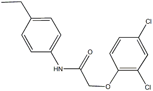 2-(2,4-dichlorophenoxy)-N-(4-ethylphenyl)acetamide Struktur