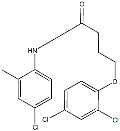 N-(4-chloro-2-methylphenyl)-4-[(2,4-dichlorophenyl)oxy]butanamide Struktur