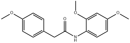 N-(2,4-dimethoxyphenyl)-2-(4-methoxyphenyl)acetamide Struktur