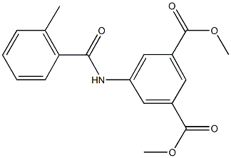 dimethyl 5-[(2-methylbenzoyl)amino]isophthalate Struktur