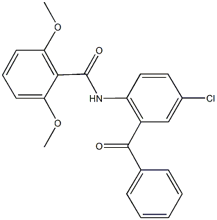 N-(2-benzoyl-4-chlorophenyl)-2,6-dimethoxybenzamide Struktur