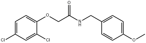 2-(2,4-dichlorophenoxy)-N-(4-methoxybenzyl)acetamide Struktur