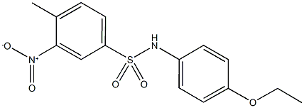 N-(4-ethoxyphenyl)-3-nitro-4-methylbenzenesulfonamide Struktur