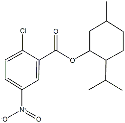 2-isopropyl-5-methylcyclohexyl 2-chloro-5-nitrobenzoate Struktur