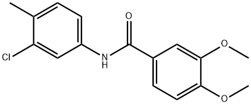 N-(3-chloro-4-methylphenyl)-3,4-dimethoxybenzamide Struktur