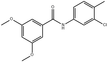 N-(3-chloro-4-methylphenyl)-3,5-dimethoxybenzamide Struktur