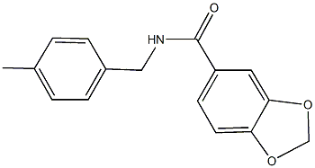 N-(4-methylbenzyl)-1,3-benzodioxole-5-carboxamide Struktur