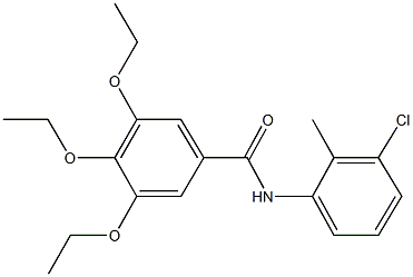 N-(3-chloro-2-methylphenyl)-3,4,5-triethoxybenzamide Struktur