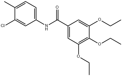 N-(3-chloro-4-methylphenyl)-3,4,5-triethoxybenzamide Struktur