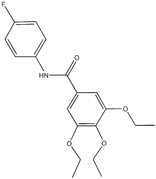 3,4,5-triethoxy-N-(4-fluorophenyl)benzamide Struktur