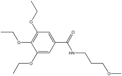 3,4,5-triethoxy-N-(3-methoxypropyl)benzamide Struktur