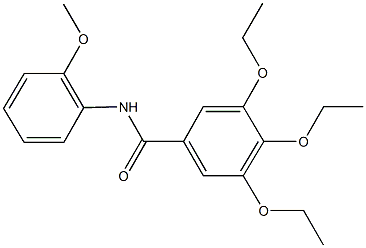 3,4,5-triethoxy-N-(2-methoxyphenyl)benzamide Struktur