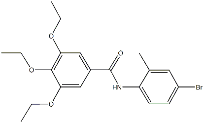 N-(4-bromo-2-methylphenyl)-3,4,5-triethoxybenzamide Struktur