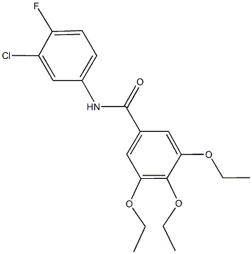 N-(3-chloro-4-fluorophenyl)-3,4,5-triethoxybenzamide Struktur