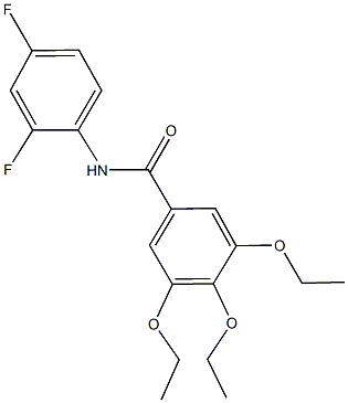 N-(2,4-difluorophenyl)-3,4,5-triethoxybenzamide Struktur