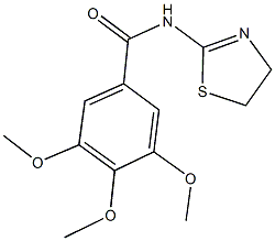 N-(4,5-dihydro-1,3-thiazol-2-yl)-3,4,5-trimethoxybenzamide Struktur