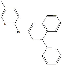 N-(5-methyl-2-pyridinyl)-3,3-diphenylpropanamide Struktur