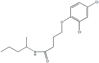 4-(2,4-dichlorophenoxy)-N-(1-methylbutyl)butanamide Struktur