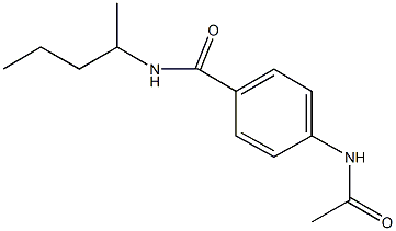 4-(acetylamino)-N-(1-methylbutyl)benzamide Struktur