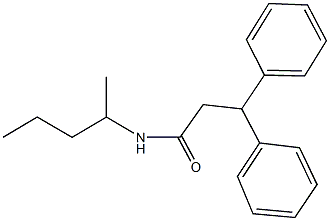 N-(1-methylbutyl)-3,3-diphenylpropanamide Struktur