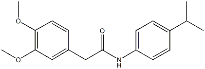 2-(3,4-dimethoxyphenyl)-N-(4-isopropylphenyl)acetamide Struktur