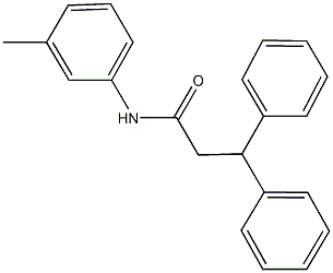 N-(3-methylphenyl)-3,3-diphenylpropanamide Struktur