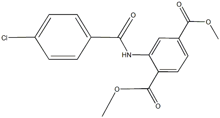 dimethyl 2-[(4-chlorobenzoyl)amino]terephthalate Struktur