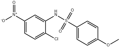 N-{2-chloro-5-nitrophenyl}-4-methoxybenzenesulfonamide Struktur