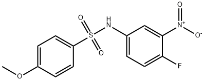 N-{4-fluoro-3-nitrophenyl}-4-methoxybenzenesulfonamide Struktur