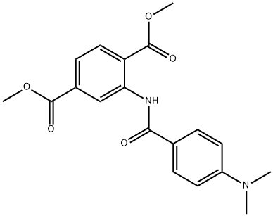 dimethyl 2-{[4-(dimethylamino)benzoyl]amino}terephthalate Struktur