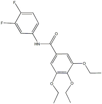 N-(3,4-difluorophenyl)-3,4,5-triethoxybenzamide Struktur