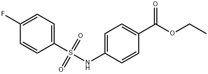 ethyl 4-{[(4-fluorophenyl)sulfonyl]amino}benzoate Struktur