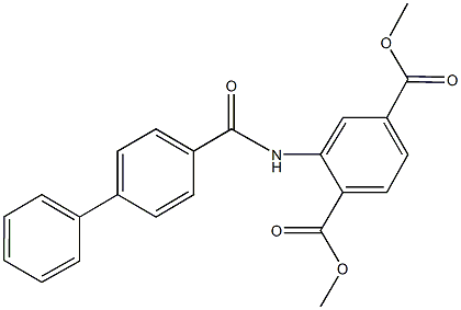 dimethyl 2-[([1,1'-biphenyl]-4-ylcarbonyl)amino]terephthalate Struktur