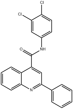 N-(3,4-dichlorophenyl)-2-phenyl-4-quinolinecarboxamide Struktur