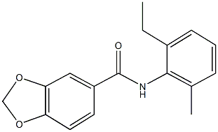 N-(2-ethyl-6-methylphenyl)-1,3-benzodioxole-5-carboxamide Struktur