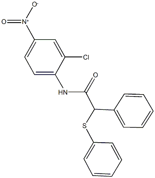 N-{2-chloro-4-nitrophenyl}-2-phenyl-2-(phenylsulfanyl)acetamide Struktur