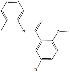 5-chloro-N-(2,6-dimethylphenyl)-2-methoxybenzamide Struktur