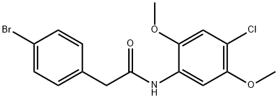 2-(4-bromophenyl)-N-(4-chloro-2,5-dimethoxyphenyl)acetamide Struktur