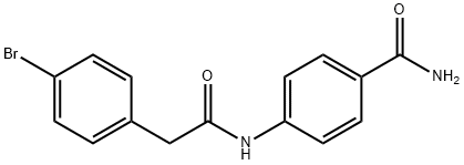 4-{[(4-bromophenyl)acetyl]amino}benzamide Struktur