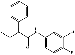 N-(3-chloro-4-fluorophenyl)-2-phenylbutanamide Struktur