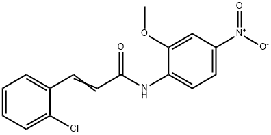 3-(2-chlorophenyl)-N-{4-nitro-2-methoxyphenyl}acrylamide Struktur