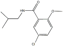 5-chloro-N-isobutyl-2-methoxybenzamide Struktur