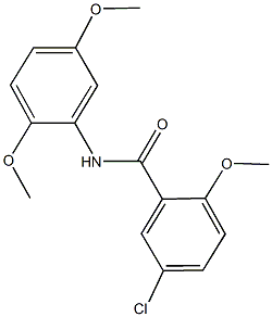 5-chloro-N-(2,5-dimethoxyphenyl)-2-methoxybenzamide Struktur