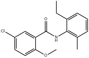 5-chloro-N-(2-ethyl-6-methylphenyl)-2-methoxybenzamide Struktur