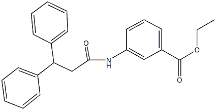 ethyl 3-[(3,3-diphenylpropanoyl)amino]benzoate Struktur