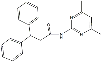 N-(4,6-dimethyl-2-pyrimidinyl)-3,3-diphenylpropanamide Struktur