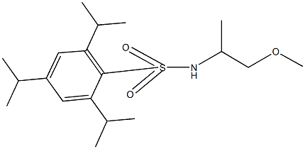 2,4,6-triisopropyl-N-(2-methoxy-1-methylethyl)benzenesulfonamide Struktur