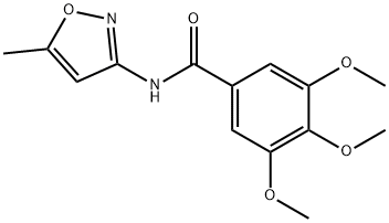 3,4,5-trimethoxy-N-(5-methyl-3-isoxazolyl)benzamide Struktur