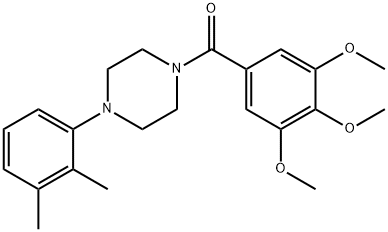 1-(2,3-dimethylphenyl)-4-(3,4,5-trimethoxybenzoyl)piperazine Struktur